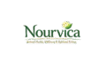 nourvica transparrent logo with glowing leaf